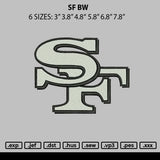 Sf Bw Embroidery File 6 sizes