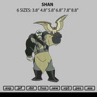 Shan Embroidery File 6 sizes