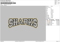 Sharks App Embroidery File 6 sizes