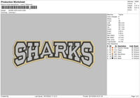 Sharks App Embroidery File 6 sizes