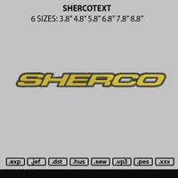 Shercotext Embroidery File 6 sizes