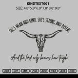 Kindtext001 Embroidery File 6 sizes