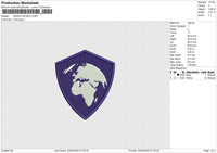 SHIELD WORLD Embroidery File 6 size