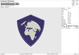SHIELD WORLD Embroidery File 6 size