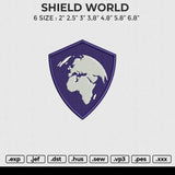 SHIELD WORLD Embroidery File 6 size