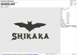 SHIKAKA Embroidery File 6 size