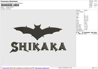 SHIKAKA Embroidery File 6 size