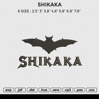 SHIKAKA Embroidery File 6 size