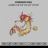 Gyarados v002 Embroidery File 6 sizes
