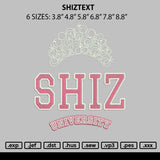 Shiztext Embroidery File 6 sizes