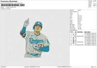 SHOHEI Ohtani Embroidery File 6 size