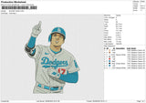 SHOHEI Ohtani Embroidery File 6 size