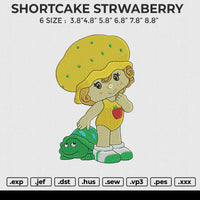 SHORTCAKE STRWABERRY Embroidery File 6 size