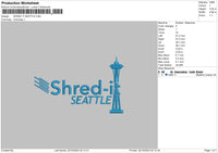 Shredtext Embroidery File 6 sizes