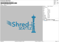 Shredtext Embroidery File 6 sizes