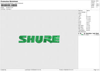 SHURE Embroidery File 6 size