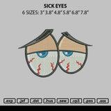 Sick Eyes Embroidery File 6 sizes