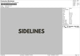 Sidelinestext Embroidery File 6 sizes