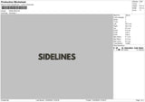 Sidelinestext Embroidery File 6 sizes