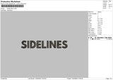 Sidelinestext Embroidery File 6 sizes