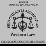 Sikhtext Embroidery File 6 sizes