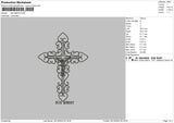 Cross2510 Embroidery File 6 sizes