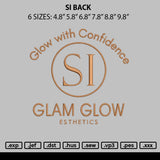 Si Back Embroidery File 6 sizes