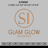 Si Front Embroidery File 6 sizes