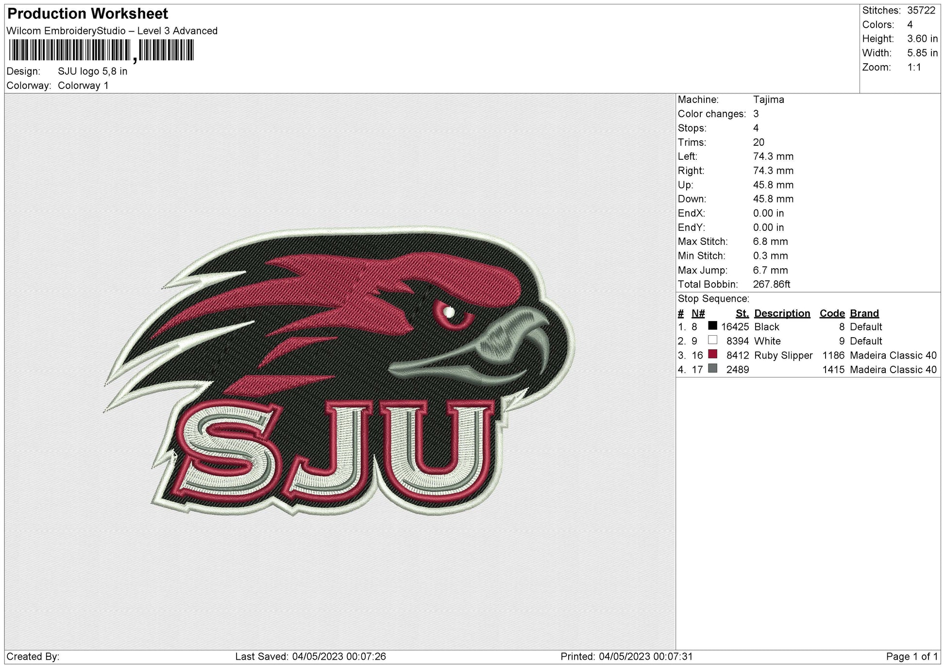 SJU logo – embrostudio