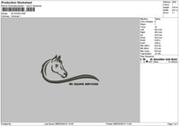 Horsetext Embroidery File 6 sizes