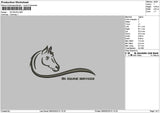 Horsetext Embroidery File 6 sizes