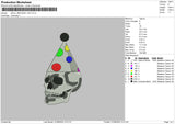 Skull Birthday Embroidery File 6 size