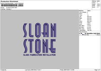 Sloantext Embroidery File 6 sizes
