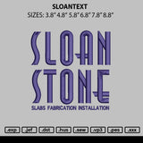 Sloantext Embroidery File 6 sizes