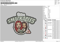 Smack Patch Embroidery File 6 size