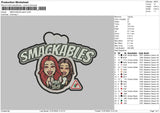 Smack Patch Embroidery File 6 size