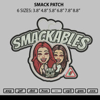 Smack Patch Embroidery File 6 size