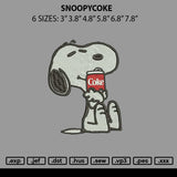 Snoopycoke Embroidery File 6 sizes