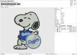 SNOOPY DODGERS Embroidery File 6 size