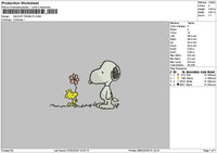 Snoopy 0802 Embroidery File 6 sizes