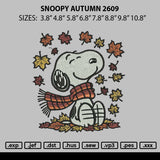Snoopy Autumn 2609 Embroidery File 6 sizes