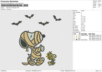 SNOOPY Bandaged Embroidery File 6 size