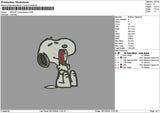 Snoopy Cola Zero Embroidery File 6 sizes