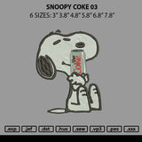 Snoopy Coke 03 Embroidery File 6 sizes