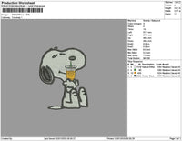Snoopyice Embroidery File 6 sizes