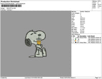 Snoopyice Embroidery File 6 sizes