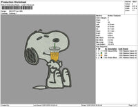 Snoopyice Embroidery File 6 sizes