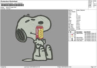 Snoppy Poppi Embroidery File 6 sizes