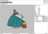 Snoopy Winter 0302 Embroidery File 6 sizes