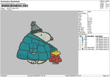 Snoopy Winter 0302 Embroidery File 6 sizes